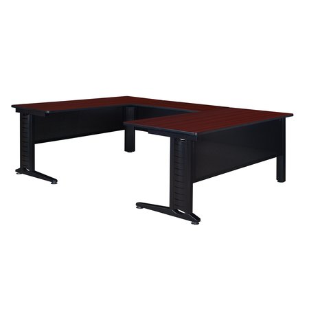 REGENCY Desk Shell, 96 D, 72 W, 29 H, Mahogany, Wood|Metal MUDS723042MH